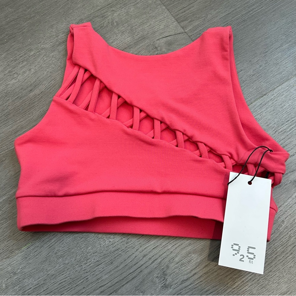 NWT 925fit BACK IN BUSINESS sports‎ bra women’s pink garnet size xs athletic